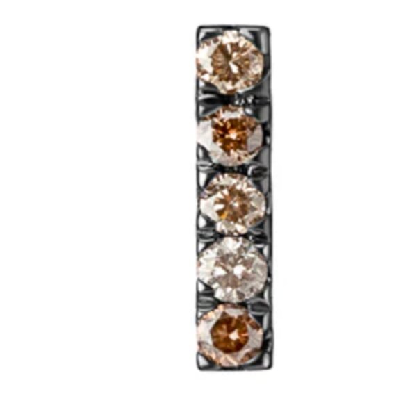 Selin Kent NYC Terra Incognita 14K Rose Gold & Diamonds Bar Stud (Single Only) - Picture 7 of 13